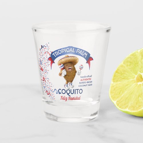 Coquito Coconut Maracas Shot Glass