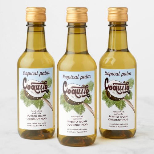 Coquito Coconut Palms Wine Label
