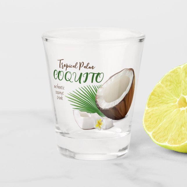 Coquito Coconut  Shot Glass (Front)