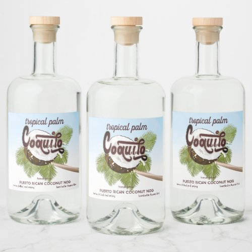 Coquito Coconut Tropical Fruit Wine Label