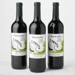 Coquito Coconut Tropical Fruit Wine Label