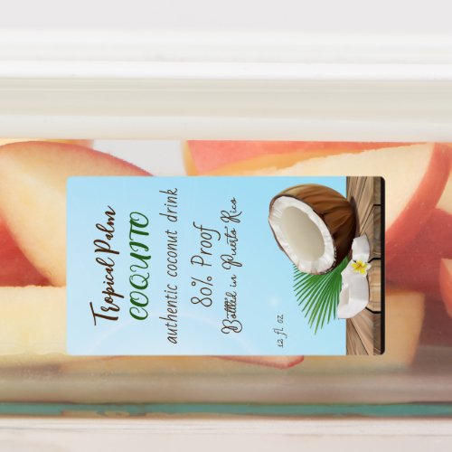 Coquito Coconut Tropical Labels