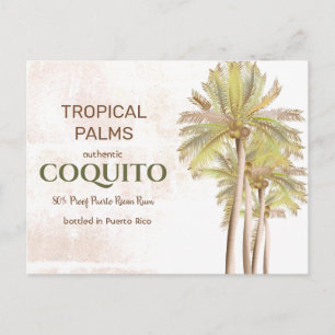Coquito Coconut Tropical Palm Postcard