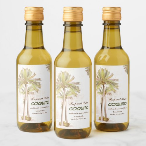 Coquito Coconut Tropical Palm Wine Label