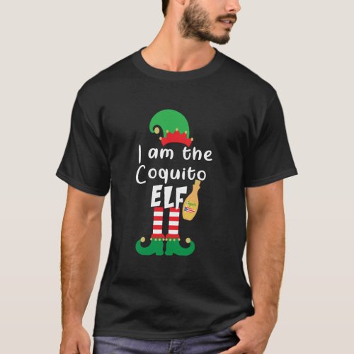 Coquito Elf Funny Puerto Rico Matching Christmas B T_Shirt