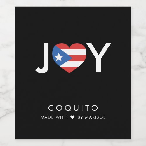 Coquito Food and Beverage Label Set