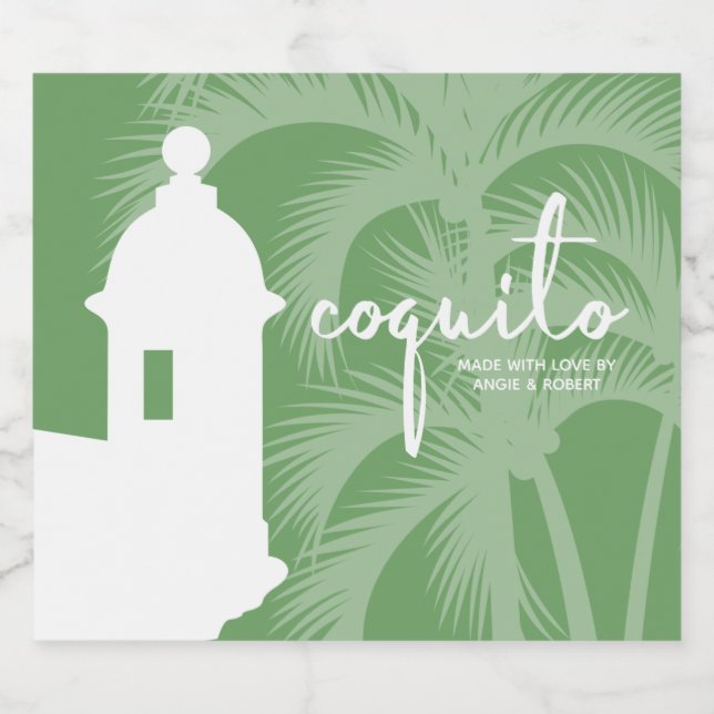 Coquito Food and Beverage Label Set (Single Label)