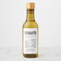 Coquito Nutritional Information Facts Bottle Label