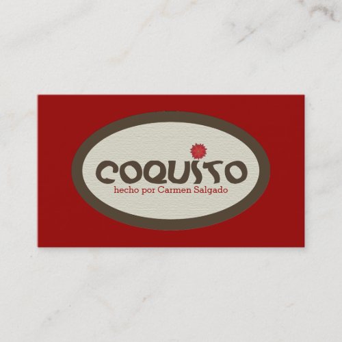 Coquito Promotion Business Card