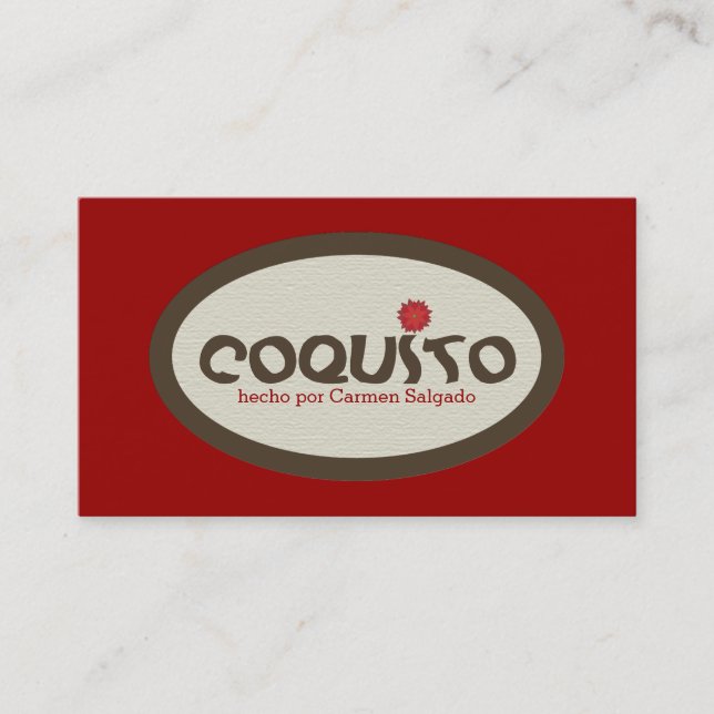 Coquito Promotion Business Card (Front)