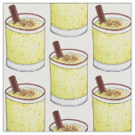 Coquito Puerto Rican Eggnog Rum Christmas Drink Fabric