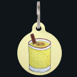 Coquito Puerto Rican Eggnog Rum Christmas Drink Pet ID Tag<br><div class="desc">Design features an original illustration of a mug of coquito, a Puerto Rican eggnog drink with rum, coconut and cinnamon that is traditionally served during the Christmas holiday season in Puerto Rico. This design is also available on other products. Lots of additional food prints are also available from this shop....</div>
