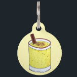 Coquito Puerto Rican Eggnog Rum Christmas Drink Pet ID Tag<br><div class="desc">Design features an original illustration of a mug of coquito, a Puerto Rican eggnog drink with rum, coconut and cinnamon that is traditionally served during the Christmas holiday season in Puerto Rico. This design is also available on other products. Lots of additional food prints are also available from this shop....</div>
