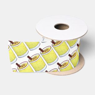 Coquito Puerto Rican Eggnog Rum Christmas Drink Satin Ribbon