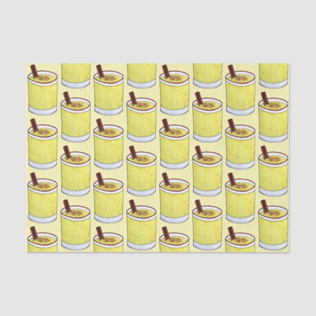 Coquito Puerto Rican Eggnog Rum Christmas Drink Tissue Paper (Front)