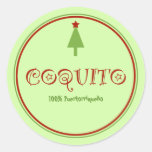 Coquito Puertorriqueno Classic Round Sticker