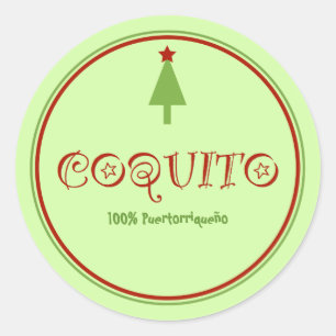 Coquito Puertorriqueno Classic Round Sticker