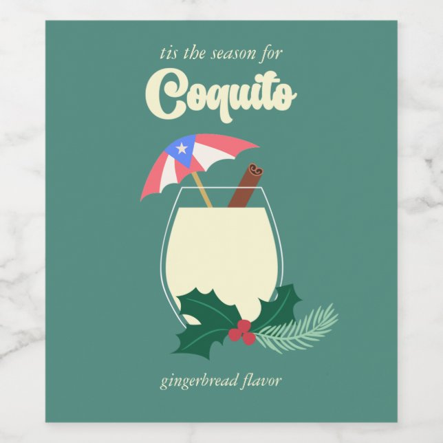 Coquito Season  Wine Label (Single Label)