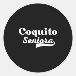 Coquito Seniora Latino Christmas Puerto Rican Drin Classic Round Sticker