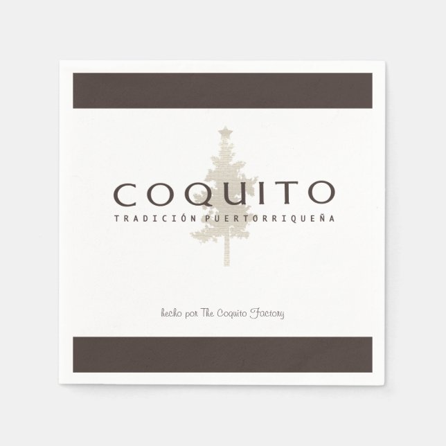 Coquito Tradicion Puertorriquena Advertise Napkins (Front)