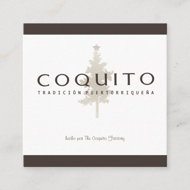Coquito Tradicion Puertorriquena Square Business Card (Front)