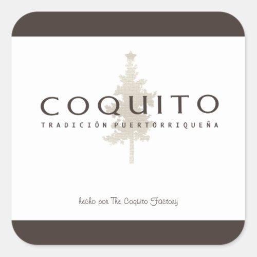 Coquito Tradicion Puertorriquena Square Sticker