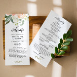 CORA Peach Floral Wedding Program<br><div class="desc">The Cora Collection is a breathtakingly beautiful set of designs that embodies the essence of romance and elegance. The delicate watercolor florals, with their soft peach and blush tones, are a stunning visual representation of the beauty and grace that can be found in nature. Each piece has been designed to...</div>