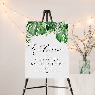 CORA Tropical Beach Palm Bachelorette Welcome Foam Board