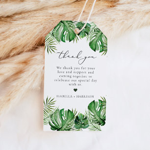 CORA Tropical Beach Watercolor Palm Leaf Island Gift Tags