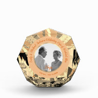 Coral 35th PHOTO Wedding Anniversary Gem