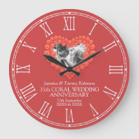 Coral 35th wedding anniversary custom photo