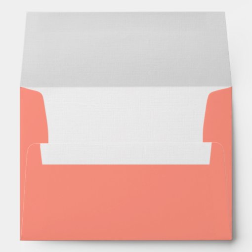 Coral 5 x 7 Pre-Addressed Envelopes | Zazzle