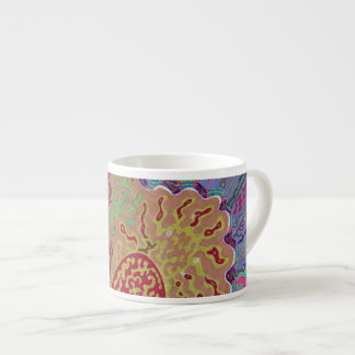 "Coral" Abstract Art Espresso Cup