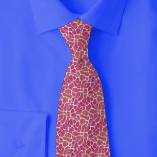 Coral Abstract Neck Tie