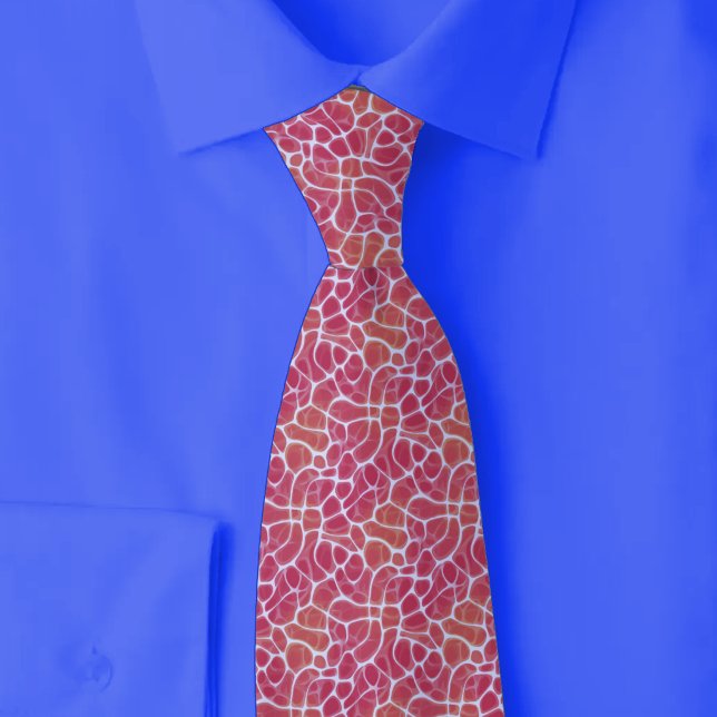 Coral Abstract Neck Tie (Creator Uploaded)