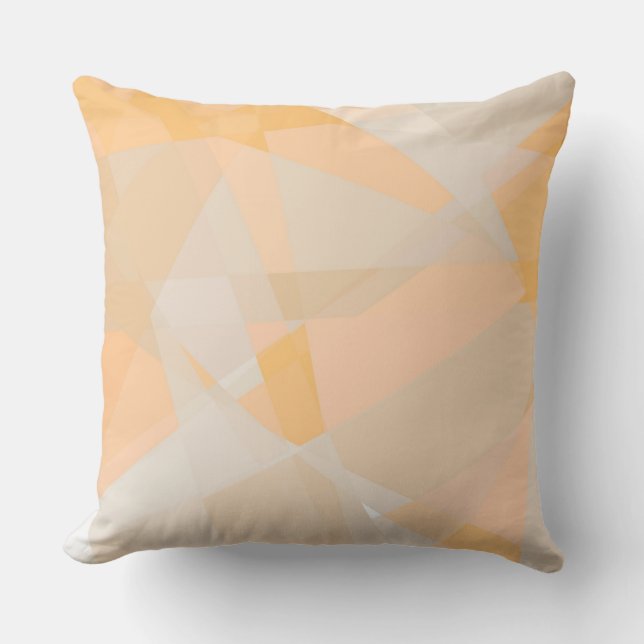 Coral Abstract Throw Pillow (Front)