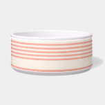 Coral and beige five stripe pattern bowl<br><div class="desc">Coral and beige five stripe pattern</div>