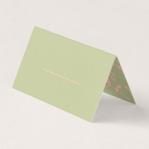 Coral and Cream Filigree Elegant Place Card