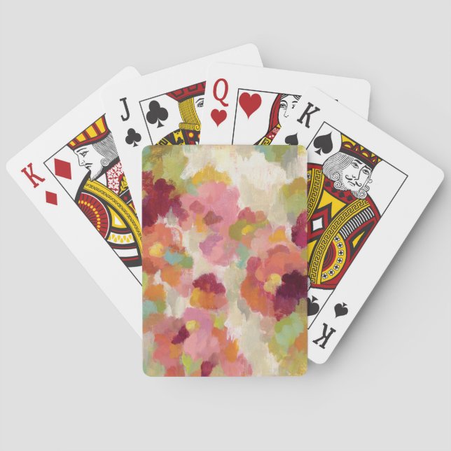 Coral and Emerald Garden Poker Cards (Back)