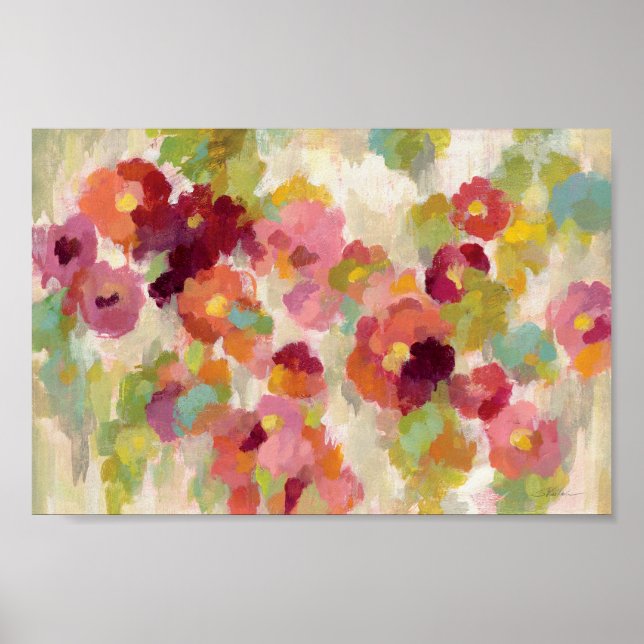 Coral and Emerald Garden Poster (Front)