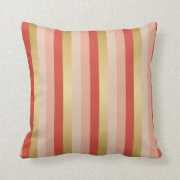 Coral and Gold Stripes