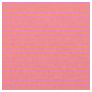 Coral and Hot Pink Colored Pattern of Stripes Fabric