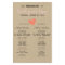 Coral and Kraft Simple Heart Wedding Program