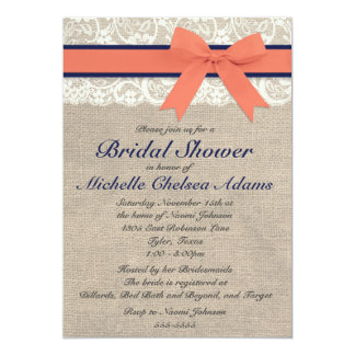 Coral Wedding Shower Invitations 10