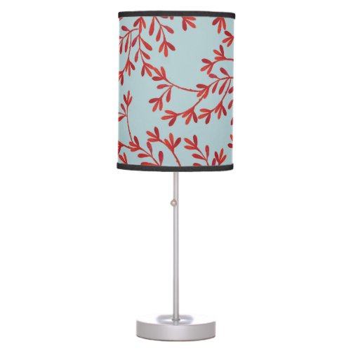 Coral and Ocean Blue Lamp Shade