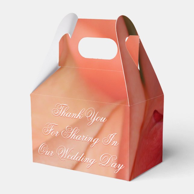 Coral And Peach Favor Boxes (Front Side)