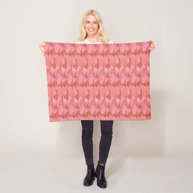 Coral And Peach Fleece Blanket (In Situ)