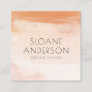 Coral and Peach Watercolor Wash Business Card