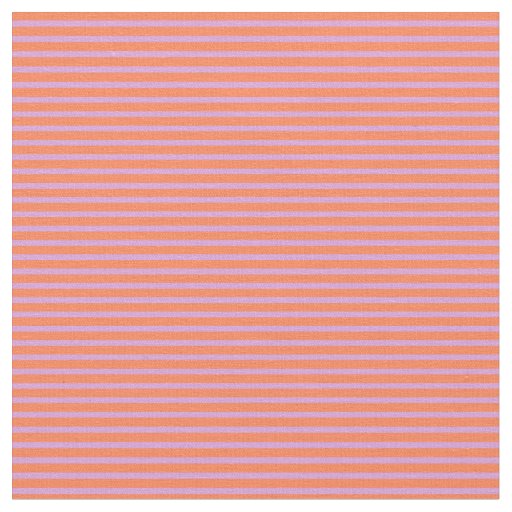 Coral and Plum Stripes Pattern Fabric