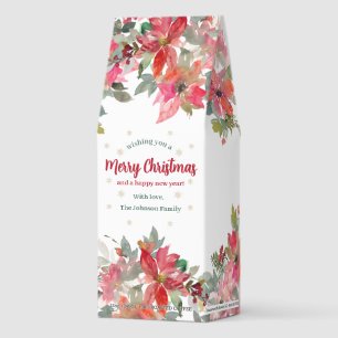 Coral and Sage Christmas Poinsettia  Roasted Coffee